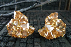 Jarin Kasi Apricot CZ Fan Clip Earrings