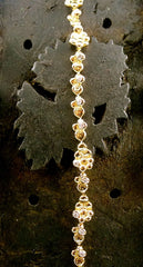 Lucifer Vir Honestus 18K Yellow Gold and Diamond Abstract Tennis Bracelet