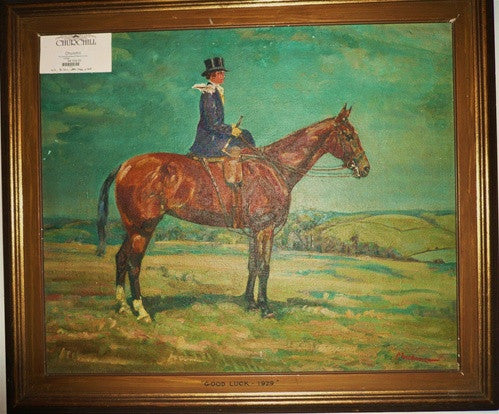 Oil Painting of Gentleman on Horseback