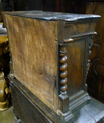 Antique 17th Century Italian Walnut Curiosity Chest
