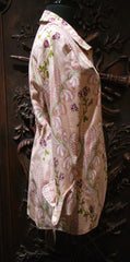 Quadrille Silk Jacket in Rose Fern Print