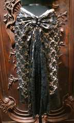 Chan Luu Gathered Lace Skirt with Silk Tie