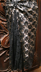 Chan Luu Gathered Lace Skirt with Silk Tie