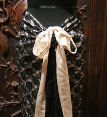 Chan Luu Gathered Lace Skirt with Silk Tie