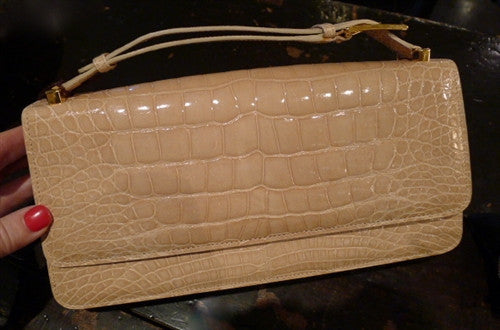 LAI Alligator Handbag in Cream