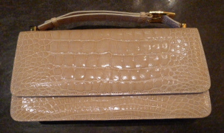 LAI Alligator Handbag in Cream