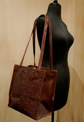 Leaders in Leather Brown Shoulder Handbag