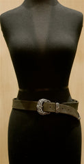 Orciani Crystal Buckle Black Belt