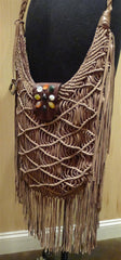 Orciani Fringed Suede Crossover Shoulder Bag with Stone Embellishment