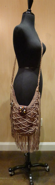 Orciani Fringed Suede Crossover Shoulder Bag with Stone Embellishment