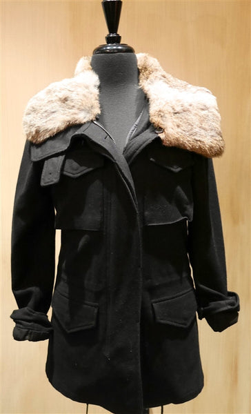 Nicholas K. Neil Jacket with Detachable Fur Collar and Vest