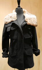 Nicholas K. Neil Jacket with Detachable Fur Collar and Vest
