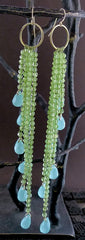 Cameron Cohen Green Apatite Earrings