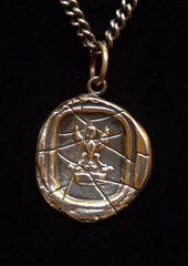 Pyrrha "Eagle in Crown" Sterling Silver Seal Pendant Necklace