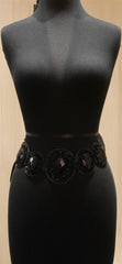 Erickson Beamon Black Jeweled Wide Belt