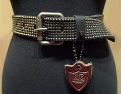 HTC Black Malihini Ombre Nailhead Studded Belt