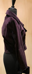 Sunner Purple Velvet Cropped Jacket