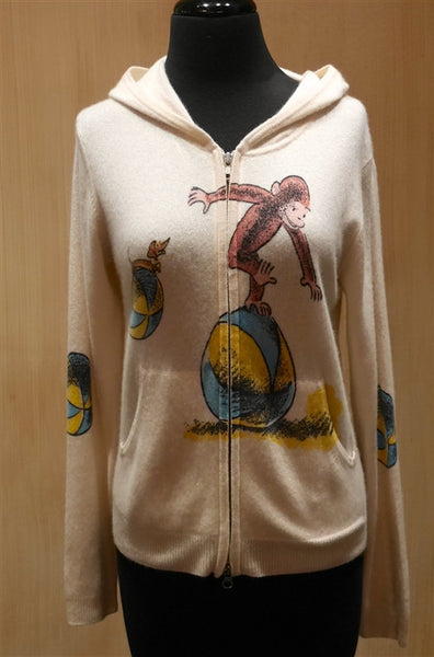 Curious George Cashmere Hoodie Sweater