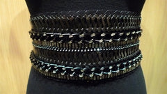 Erickson Beamon For Haiti Corset Chain Encrusted Belt with Ribbon Tie Closure
