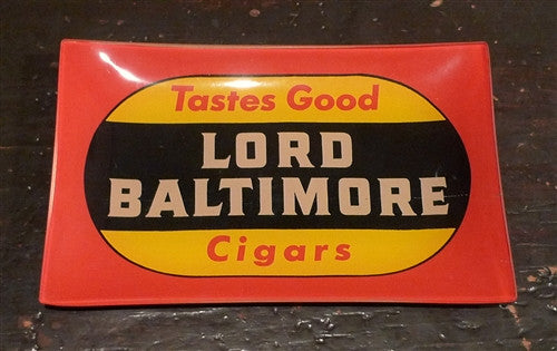 Two's Company Vintage Labels Glass Dish "LORD BALTIMORE"