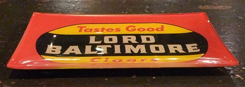 Two's Company Vintage Labels Glass Dish "LORD BALTIMORE"