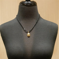 Lazaro Buddha Black Spinel Necklace