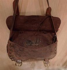 Jeff Gallea Leather Studded Messenger Bag