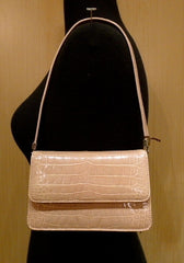 Lai Alligator Handbag in Cream