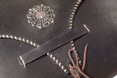 David Winter Handmade Leather IPad Case with Sterling Silver Filigree Icon