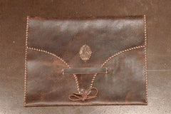 David Winter Leather iPad Case with Sterling Silver Adornment