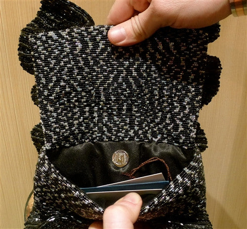 Black and Silver Ribbon Candy Clutch Handbag by Joanna L'Huillier