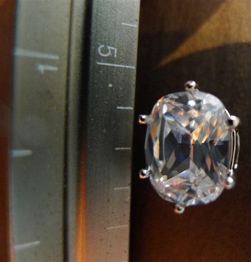 Jardin Oval Cut 3.5CT CZ Diamond Stud Earrings in Sterling Silver