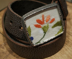 B-Low The Belt "Orange" Flower Silk Fragment Belt