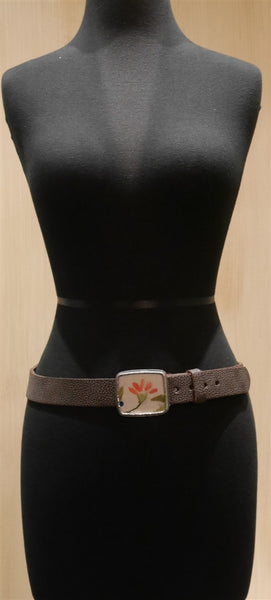 B-Low The Belt "Orange" Flower Silk Fragment Belt