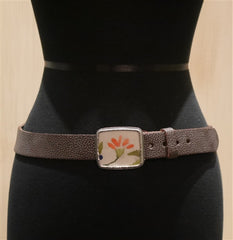 B-Low The Belt "Orange" Flower Silk Fragment Belt