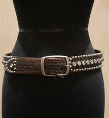 B-Low The Belt 3 Row Studded Crystal Belt