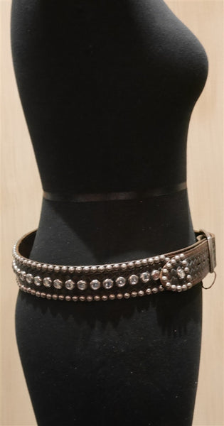 B-Low The Belt 3 Row Studded Crystal Belt