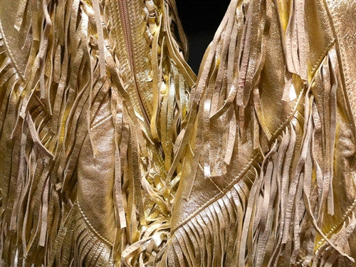 Jana Feifer Gold Metallic Fringe Shoulder Bag