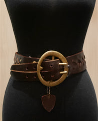 Hollywood Trading Company Double Braided Brown Belt