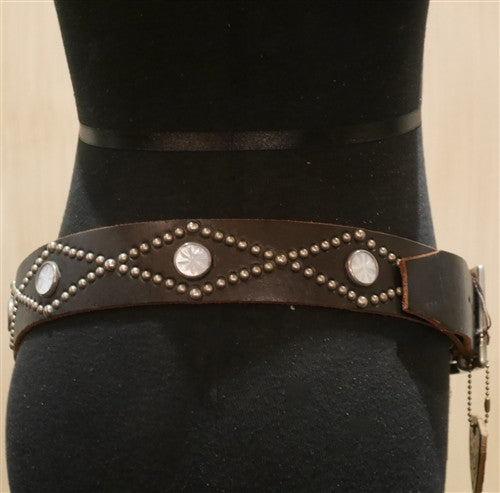 Hollywood Trading Company Leather Stud Belt