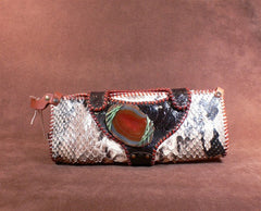 Malini Murjani Natural Python Handbag with Agate