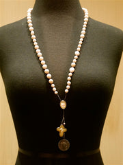 Kimmie Winter Pink Beaded Rosary