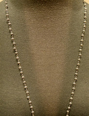 Kimme Winter Small Beaded Grey Pearl Rosary Necklace