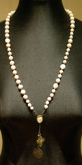 Kimme Winter Ivory Bead Rosary with Charms