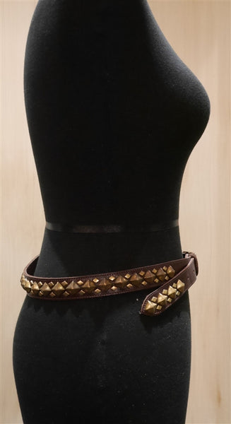 B-Low The Belt "Monte Carlo" Brown Studded Belt