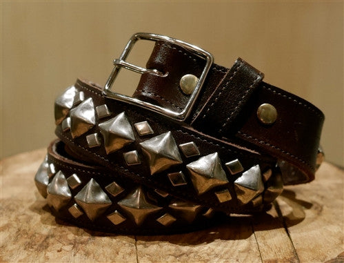 B-Low The Belt "Monte Carlo" Brown Studded Belt