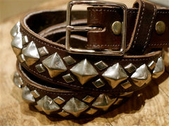 B-Low The Belt "Monte Carlo" Brown Studded Belt