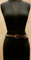 B-Low The Belt "Monte Carlo" Brown Studded Belt