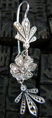 Jamie Wolf Diamond Clover Flower Earrings in 18K White Gold