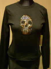 Cake Couture Skull Crystal Embellished Cashmere Sweater